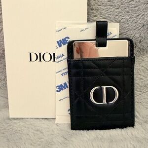 Dior Quilted Black Phone Card Holder Mirror